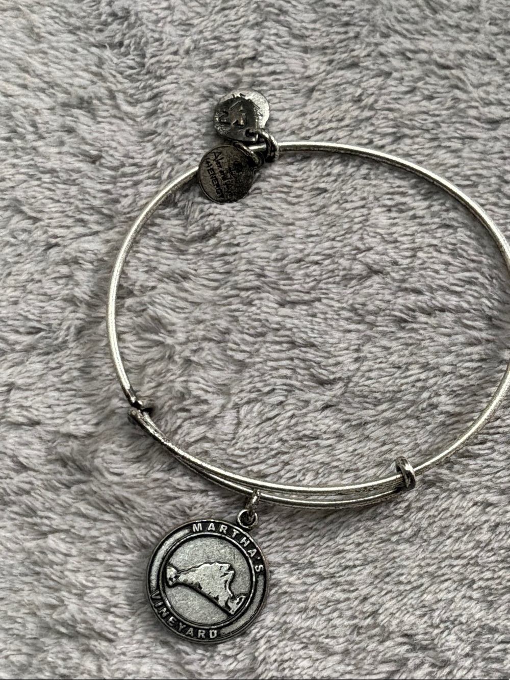 Alex and Ani Silver Martha's Vineyard Charm Bangle